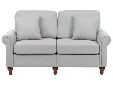 2 Seater Fabric Sofa Light Grey GINNERUP
