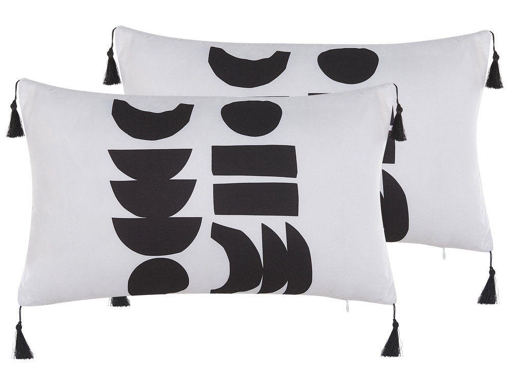Black and white pillow set best sale
