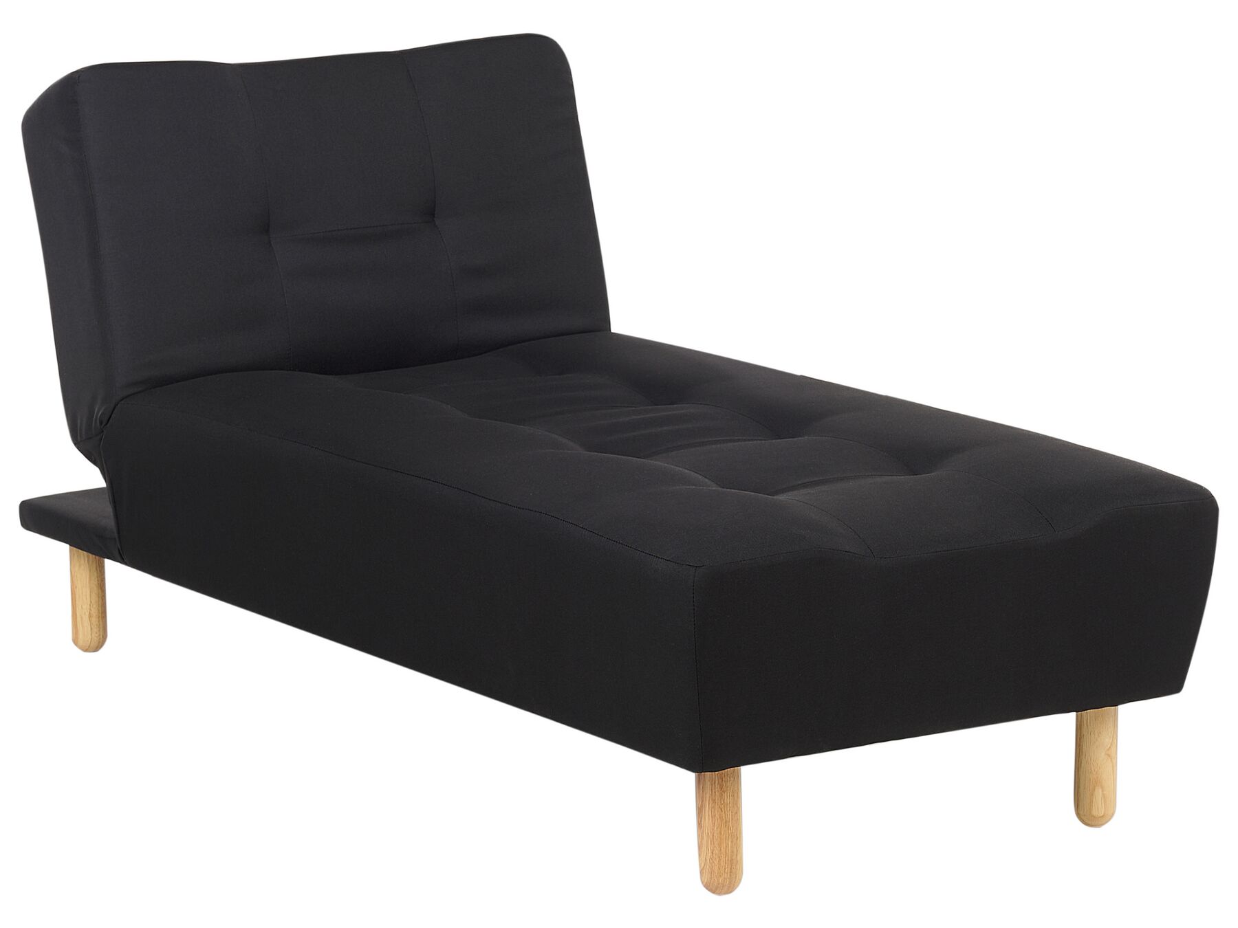 Chaise longue stof zwart ALSTEN_922034