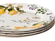 Zastawa stołowa 20-częściowa LEMONGRASS Porcelana Biały/zielony_1191916