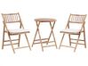 Bamboo Bistro Set Light Wood and Off-White SAVELLETRI_838121