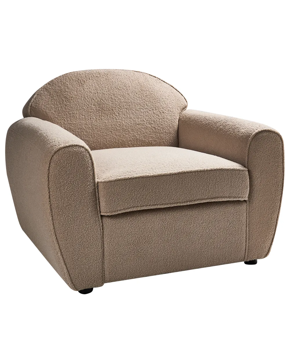 Poltrona ELLEDE Bouclé Marrone chiaro_959898