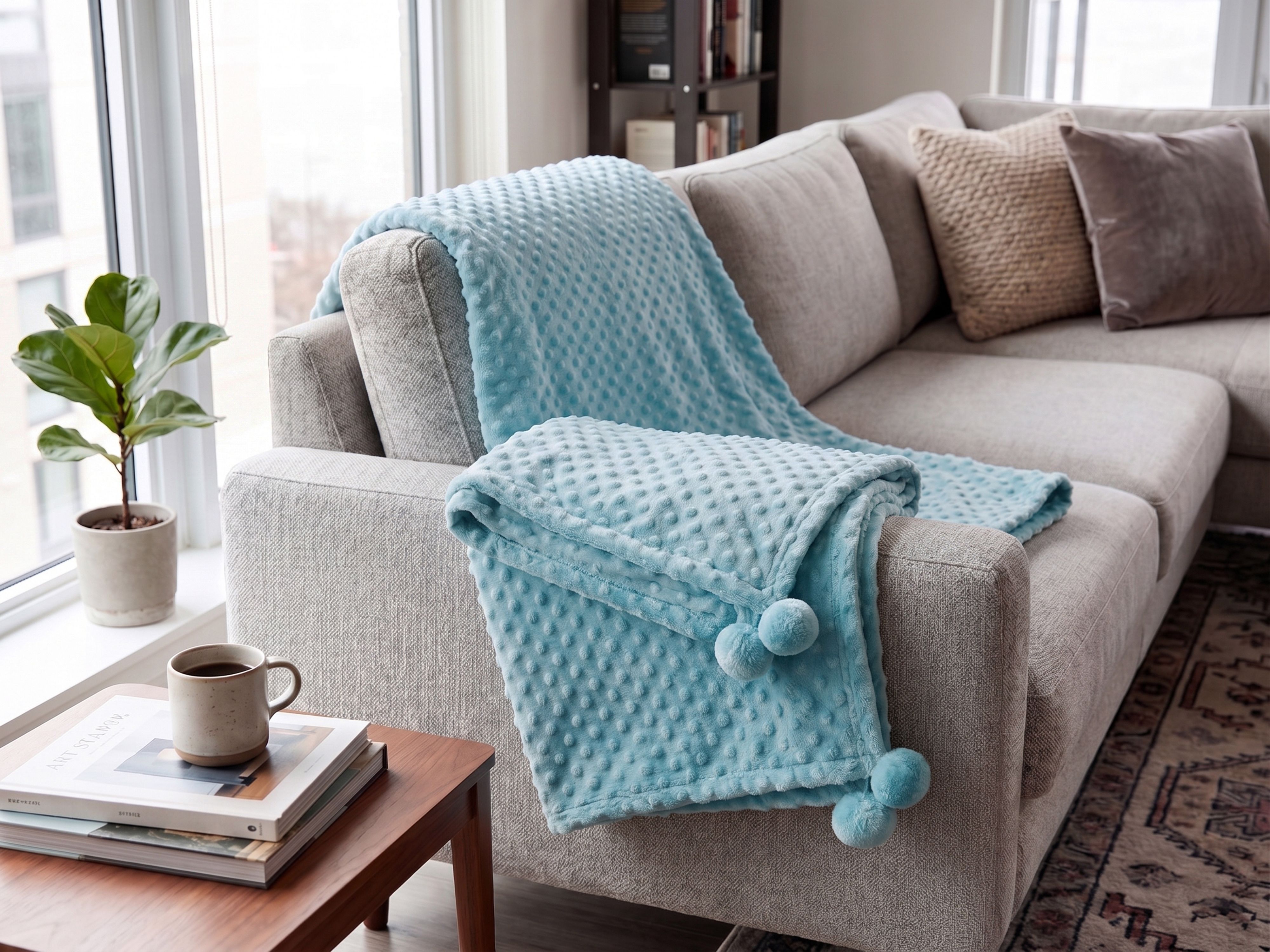 Couverture SAMUR 200 x 220 cm Bleu clair_1178586