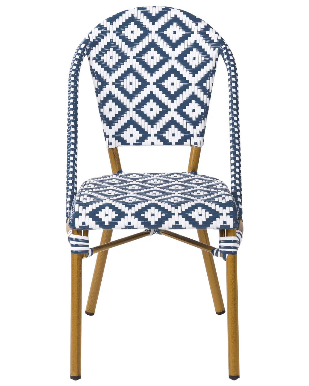 Set da pranzo da giardino 4 posti RIFREDDO Rattan sintetico (PE) Blu_798842
