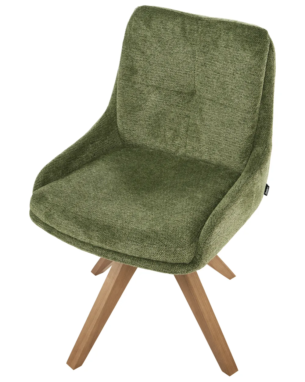 Set of 2 Dining Chairs Swivel DORRIS Fabric Green_1125594