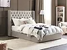 Ottoman Bed LUBBON Velvet Light Grey 160 x 200 cm (EU King Size)