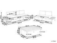 Set da giardino con tavolo 5 posti FIVIZZANO Legno d'acacia Beige_1161078