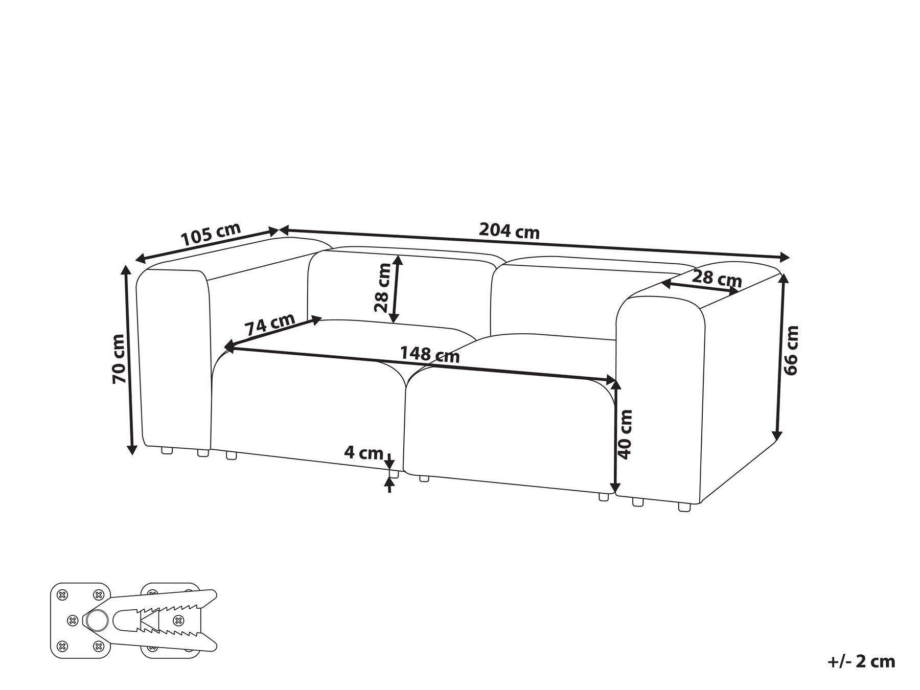 2 Seater Modular Velvet Sofa Beige FALSTERBO_919264 2 Seater Modular Velvet Sofa Beige FALSTERBO_919264