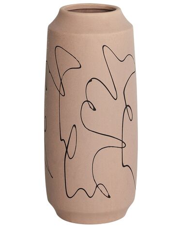 Vaso da fiori gres porcellanato beige 33 cm SUNFISH