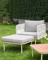 Fauteuil avec ottoman de jardin gris SENISE_933953