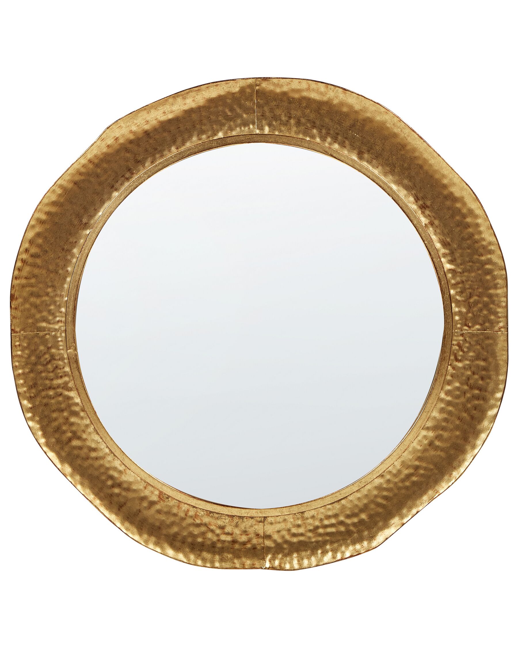 Kulaté nástěnné zrcadlo ⌀ 68 cm zlaté MERCY_923542
