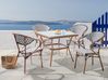 Tavolino Bistrot CASPRI 80 cm 80 cm Vetro Nero/Bianco