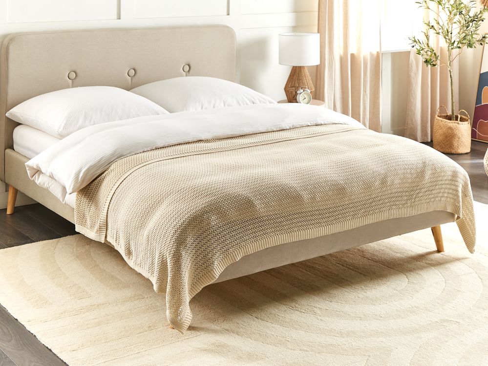 Tagesdecke ILEN Baumwolle 150 x 200 cm Beige