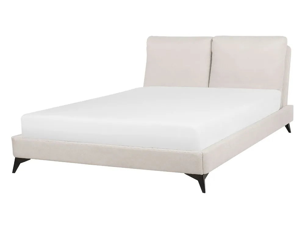 Bed Chenille MELLE 140 x 200 cm (EU Double) Light Beige