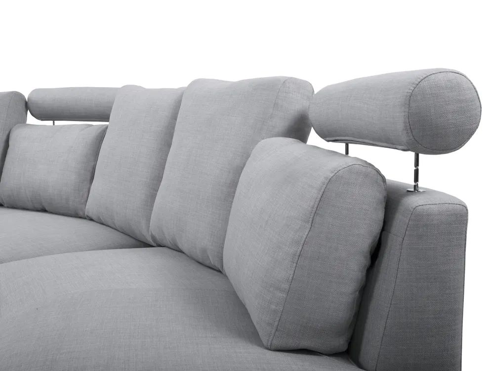 Curved Sofa 7 Seater ROTUNDE Fabric Light Grey_709294