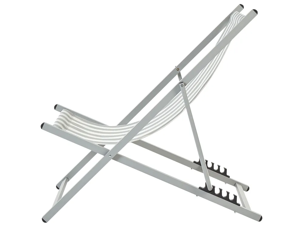 Sedia a sdraio pieghevole LOCRI II Metallo Grigio chiaro_926314