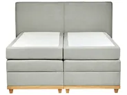 Divan Bed with Storage DYNASTY Fabric Light Grey 160 x 200 cm (EU King Size)_873534