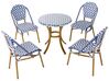 Gartenmöbel Set Rattan blau / weiß 4-Sitzer RIFREDDO_798839