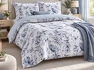Set Copripiumino BALLARD 155 x 220 cm Raso di Cotone Blu_1179956