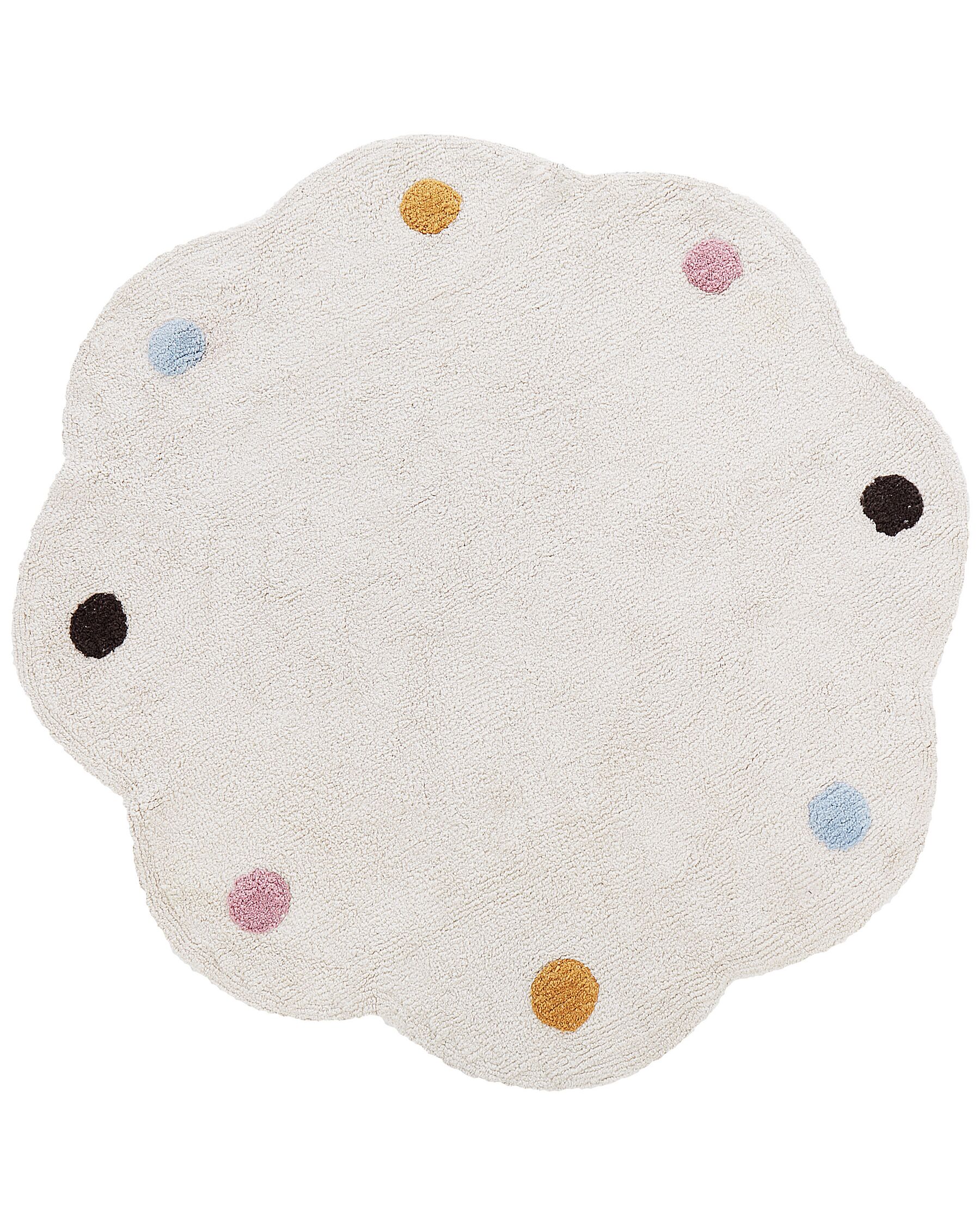 Pyöreä matto puuvilla vaalea beige ⌀ 120 cm DUREVI_907168