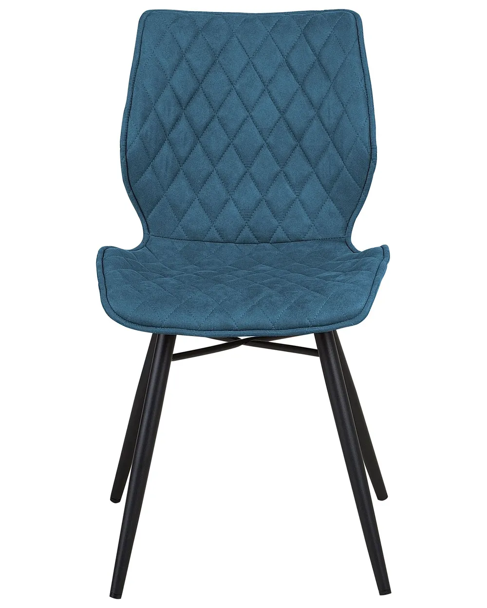 Set of 2 Dining Chairs LISLE Fabric Sea Blue_724298