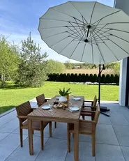 Set da pranzo da giardino 4 posti BARATTI Legno d'acacia Marrone_922929