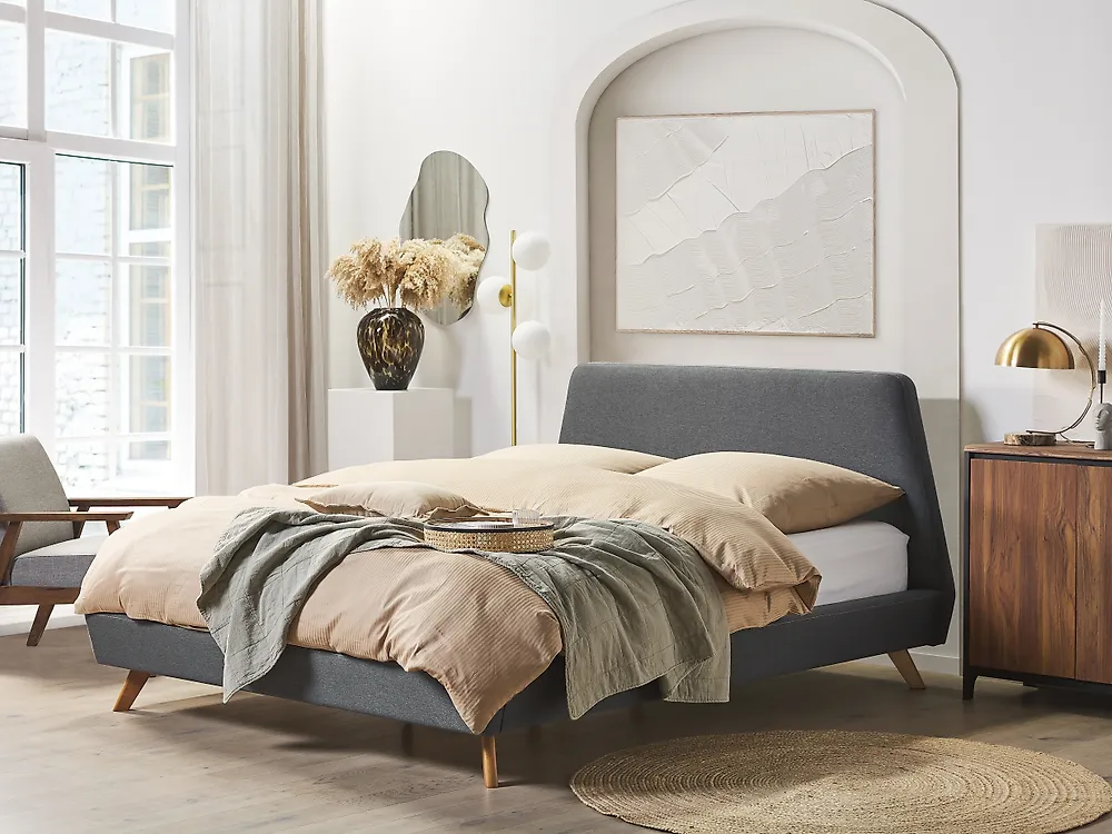 Bed Fabric VIENNE 180 x 200 cm (EU Super King) Grey_1175837