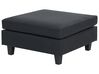 4 Seater Left Hand Modular Fabric Corner Sofa with Ottoman Black UNSTAD_924771