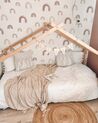 Kinder-Hausbett Kiefernholz hellbraun Lattenrost 90 x 200 cm ORLU_933138