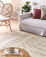 Tappeto BUXAR Beige 160 x 230 cm Cotone_839298