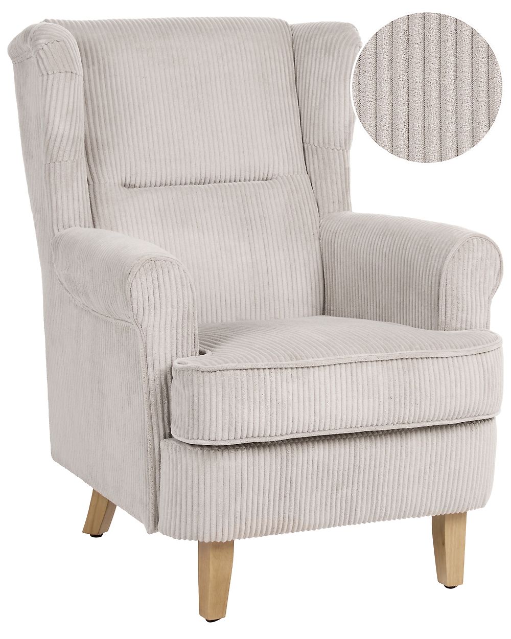 Ohrensessel ABSON Cord Beige