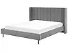 Cama Terciopelo VILLETTE 180 x 200 cm Gris