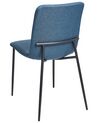 Set of 4 Fabric Dining Chairs Dark Blue GLENDIVE_929014