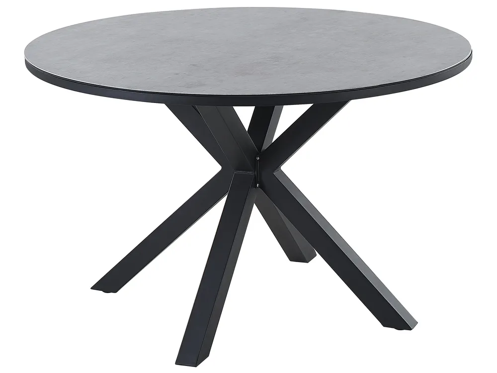 Beliani Table à Manger De Jardin Moderne Carrée 80x80 Cm En Aluminium Beige Clair - Naturno