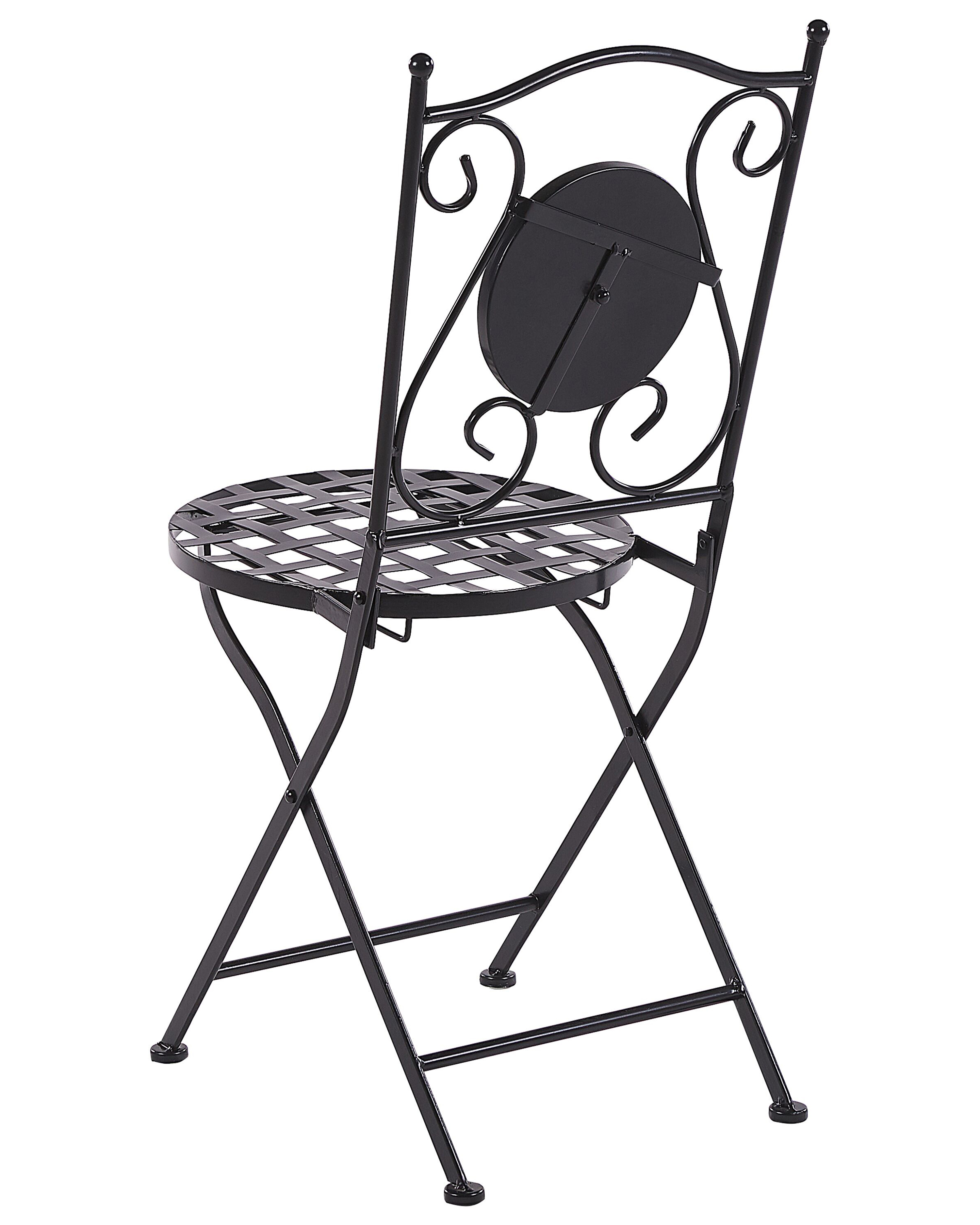 Set of 2 Metal Garden Chairs Black CARIATI_825733