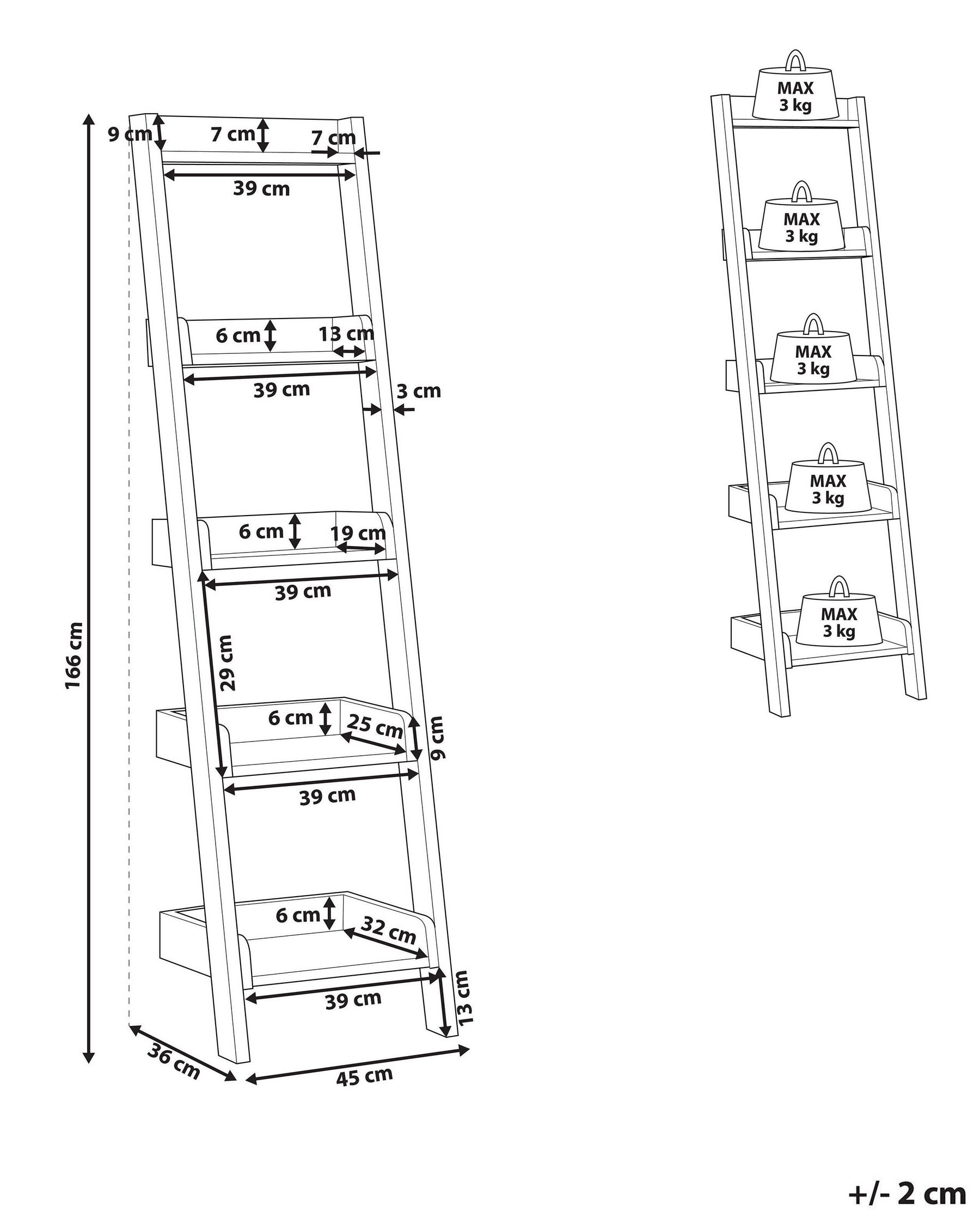 Regał 5 półek MOBILE DUO 166 cm Brązowy/ biały_764542