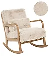 Rocking Chair SKOVDE Faux Fur Light Beige