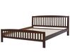 Klasická tmavě dřevěná manželská postel 180x200 cm CASTRES_711998