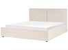 Čalouněná postel 180 x 200 cm béžová MOISSAC_873901