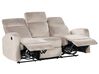 Conjunto de sofás 6 lugares eletricamente reclináveis em veludo creme VERDAL_921684