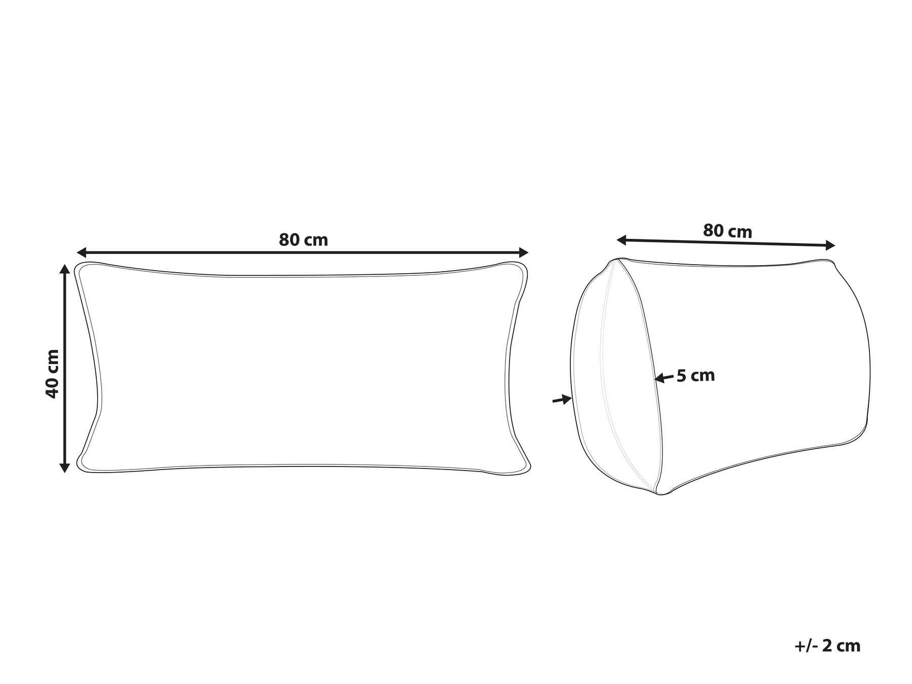 Microfibre Bed Low Profile Pillow 40 x 80 cm PELISTER_807875