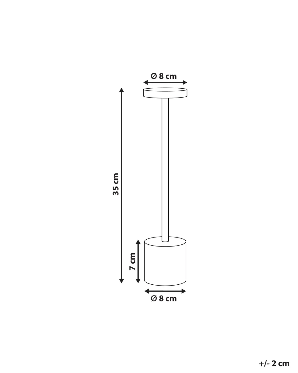Wireless LED Table Lamp LIZANDRO with Dimmer Metal Gold_940384