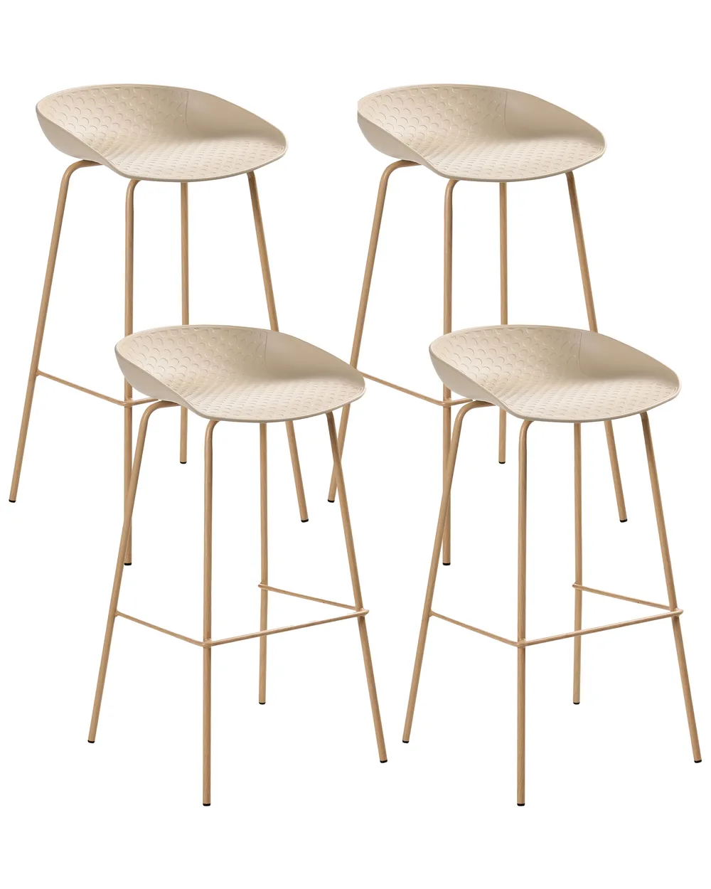 Sada 4 barových stoličiek VENLO Béžová