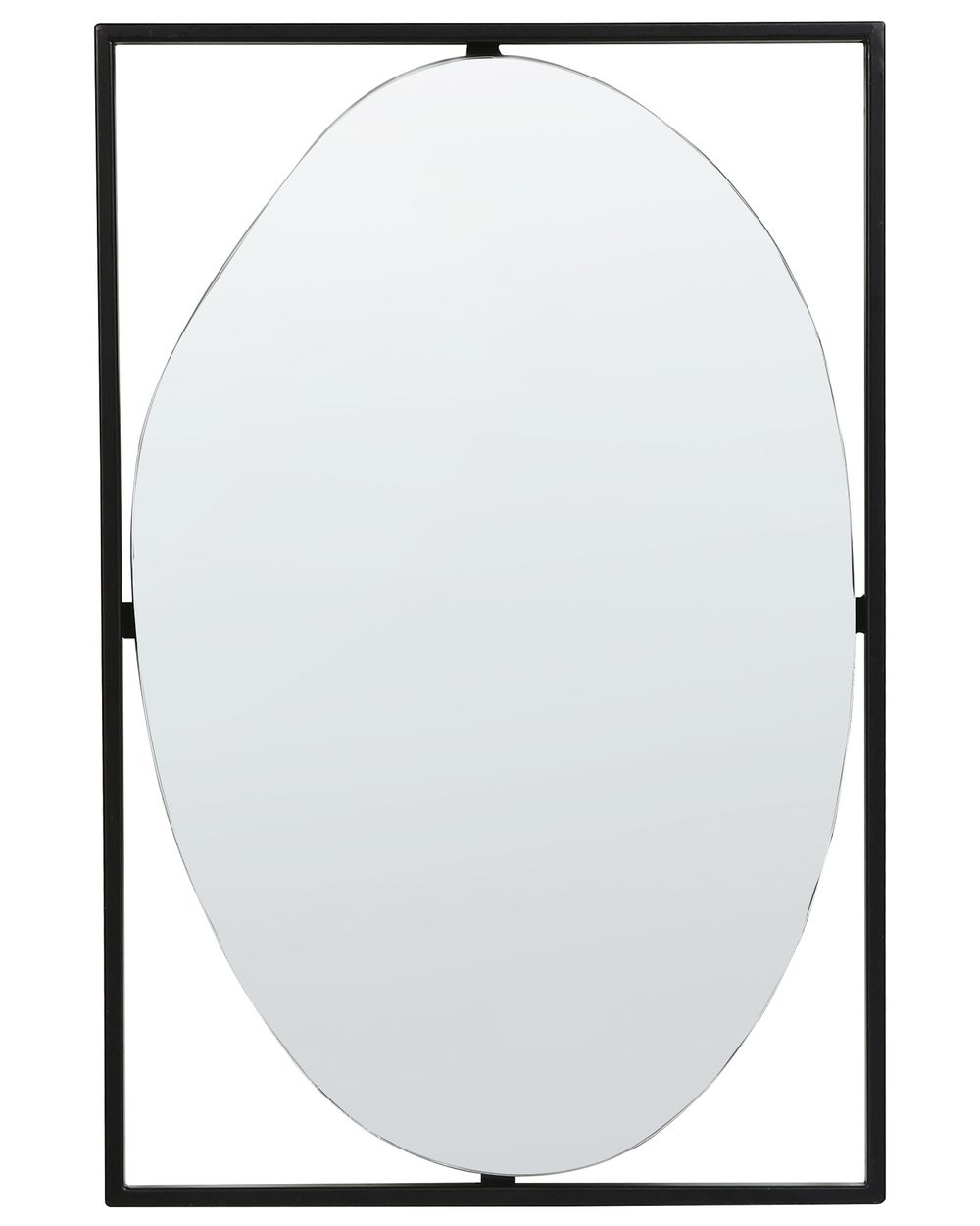 Wall Mirror NIBELLE 40 cm 60 cm Metal Black