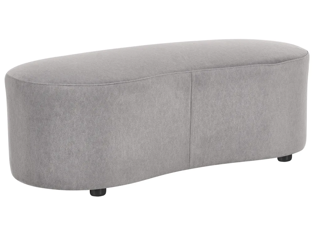 Sofa AMAL mit Ottomane Stoff Grau_1149730