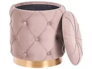 Lot de 2 poufs avec rangement PUEBLO Velours Taupe_881667