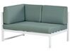 Left Hand 6 Seater Garden Sofa Set with White Table Green CASTELLA/FRATTE_929850