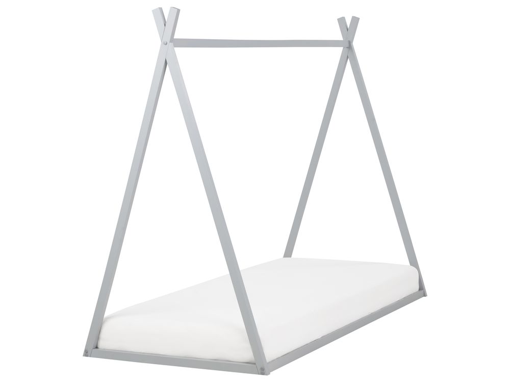 Cama infantil Tipi Madeira de pinho SAURAT 90 x 200 cm Cinzento
