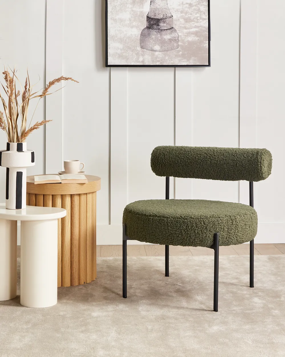 Fotel ALPHA Boucle Zielony