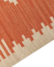 Rug GAVAR Orange 200 x 300 cm Kilim Cotton_869225